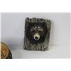 Image 2 : Etched Bear Resin Dish - Resin Bear & Wolf Wall Hangers - Metal Fox - Tin Funnel