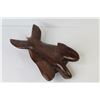 Image 5 : Metal Dish w/Wooden Handles - Carved Iron Wood Turtle
