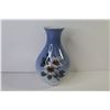 Image 3 : Ceramic Flower print Vase - Blue Glass Vase