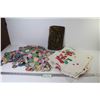 Image 1 : Cast Hunter Wall Hanger - Patchwork Doilies/Plate Mats - Cloth Strawberry Print Table Cloth