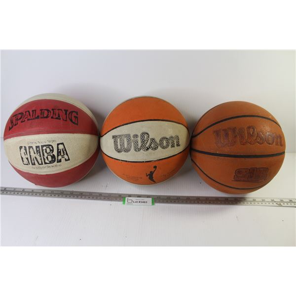 (3) Basketballs Wilson & Spalding