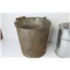 Image 5 : Vintage Plant Pots - Metal Mop Pail - Vintage Metal Pail"