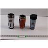 (3) NHL/NFL Branded Insulated Travel Mugs - Anaheim Ducks, Chicago Bears (Cozy Style), Dallas Cowboy