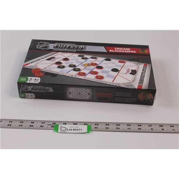 NHL Licensed Collectable Checker Set "Chicago Blackhawks" (NIB)