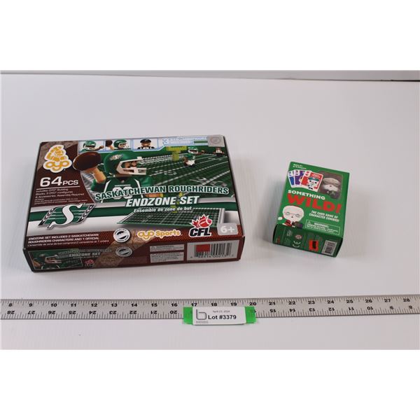 Oyo 64pc CFL Licensed Saskatchewan Roughriders Endzone Set & Funko Games  Peppermint Lane  Something