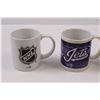 Image 2 : (3) NHL/CFL Branded Ceramic Coffee Mugs - NHL, Winnipeg Jets & Winnipeg Blue Bombers