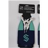 Image 2 : (3) NHL Licensed Neoprene Bottle Coolers - Seattle Kraken