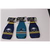 Image 5 : (3) NHL Licensed Neoprene Bottle Coolers - (2) Buffalo Sabers (1) San Jose Sharks