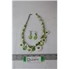 Image 1 : Green Necklace/Earring Set