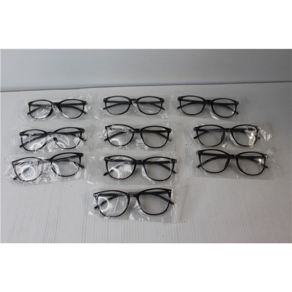 (10) Pairs Clear Lens Glasses