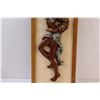 Image 3 : Mariachi Dancer Wall Art - Made of Wood and Pottery: 23" Long 9" Wide