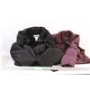 Image 1 : (2) Ladies Jackets: Eddie Bauer Purple Primaloft Size M; Midtown Black-tie Waist Size L