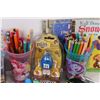 Image 3 : (20+) Lot of Pencil crayons; Books; Crafting Stickers; & Mics