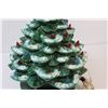 Image 2 : Ceramic Flocked Christmas Tree with Base & 12 extra Mini Lights - Untested