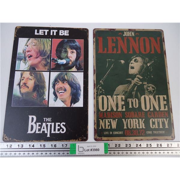 (2) Fantasy Signs- The Beatles and John Lennon