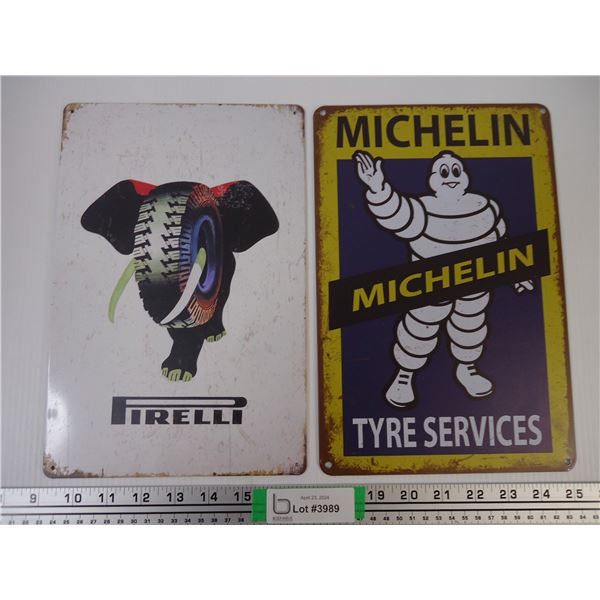 (2) Fantasy Signs-Michelin and Pirelli Tires