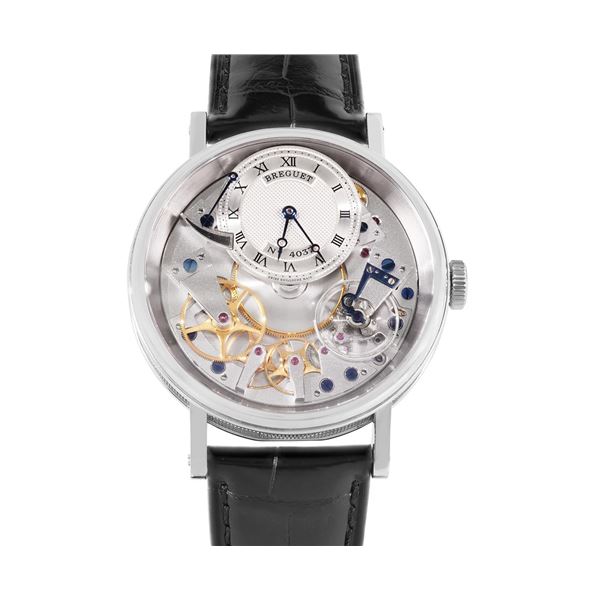 Mens Breguet Tradition White Gold Manual Winding 40MM Wristwatch