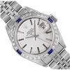 Rolex Ladies Stainless Steel Silver Index Dial Diamond And Sapphire Date Watch