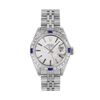 Image 2 : Rolex Ladies Stainless Steel Silver Index Dial Diamond And Sapphire Date Watch