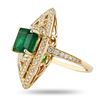 Image 2 : 2.67 ctw Emerald and 0.53 ctw Diamond 14K Yellow Gold Ring