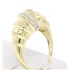 Image 4 : 14k Solid Gold Twist Diamond Embellished Ladies Simple Yet Unique Cocktail Ring