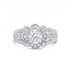 Image 1 : 0.80 ctw CENTER Diamond Platinum Ring (1.54 ctw Diamonds)