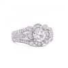 Image 4 : 0.80 ctw CENTER Diamond Platinum Ring (1.54 ctw Diamonds)