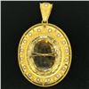 Image 2 : Antique Etruscan 14k Yellow Gold 49 ctw Natural Citrine & Pearl Brooch Pin Penda
