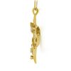 Image 5 : 14k Yellow Gold 0.25 ctw Diamond Freeform Nugget Pendant w/ 18" Box Chain Neckla