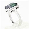 Image 9 : 14k White Gold 3.44 ctw Emerald Pink & Green Watermelon Tourmaline Solitaire Rin