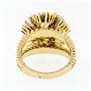 Image 6 : Vintage 14K Gold 0.48 ctw Diamond Twisted Wire Flower Burst Cluster Cocktail Rin