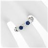 Image 3 : New 14K Gold .89 ctw Round Brilliant Diamond Sapphire U Setting Wedding Band Rin