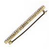Image 4 : Antique Art Nouveau 14k Yellow Gold 3 Row Pave Seed Pearl 1920 Bar Pin Brooch