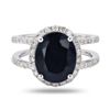Image 1 : 4.56 ctw Blue Sapphire and 0.62 ctw Diamond 14K White Gold Ring