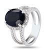 Image 3 : 4.56 ctw Blue Sapphire and 0.62 ctw Diamond 14K White Gold Ring