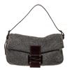 Image 1 : Fendi Black Denim Mamma Baguette Hobo Bag