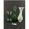 Image 1 : 3 Vintage Art Glass Vases