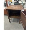 Image 2 : Vintage Wood 1 Door Cabinet. NO SHIPPING. Approx. 31" x 24" x 19"