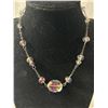 Image 2 : Vintage Borealis Glass Stone Beads Choker Necklace