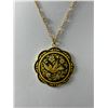 Image 2 : Vintage Damascene Bird Pendant w/ Chain Necklace