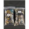 Image 2 : 2 Small Bags w/ Costume Jewelry, Beads & Parts