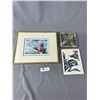 Image 1 : 3 Pieces Of Aboriginal Art - 5.5" x 5.5" Metal Plaque, 8" x 6" Tile & 13.5" x 11" Framed Picture