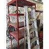 Image 2 : LOT OF 2 - 6 FT ALUMINUM STEPLADDER AND STEEL/WOODEN SHELF