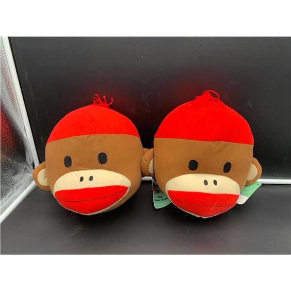 2 Plush Sock Monkey's