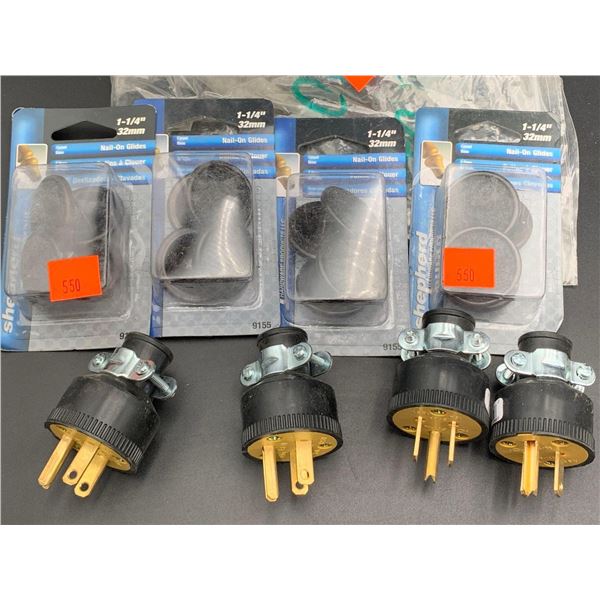 Nail-On Glides Carpet Base (32mm x 4 and Electrical Heads