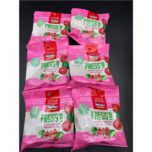 Twizzlers Gummies Press'd Watermelon Strawberry Lime Candy (6 x 100g)