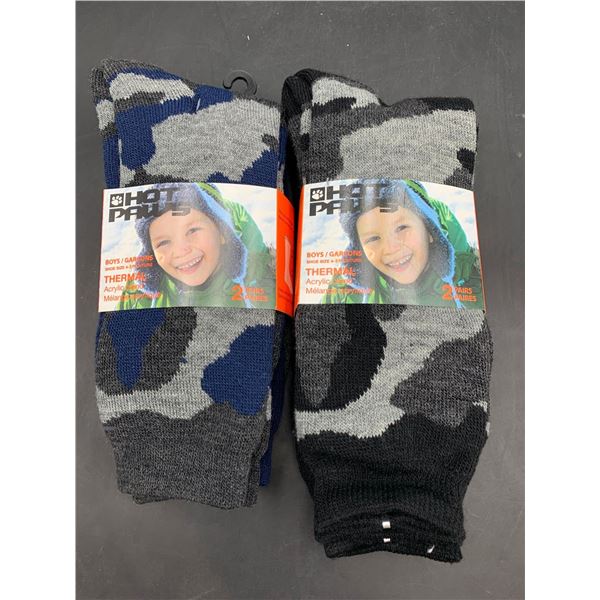 Hot Paws Thermal Acrylic Blend Socks-Boy's (size 4-7)