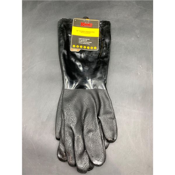 18in Sandy Finish PVC Gloves