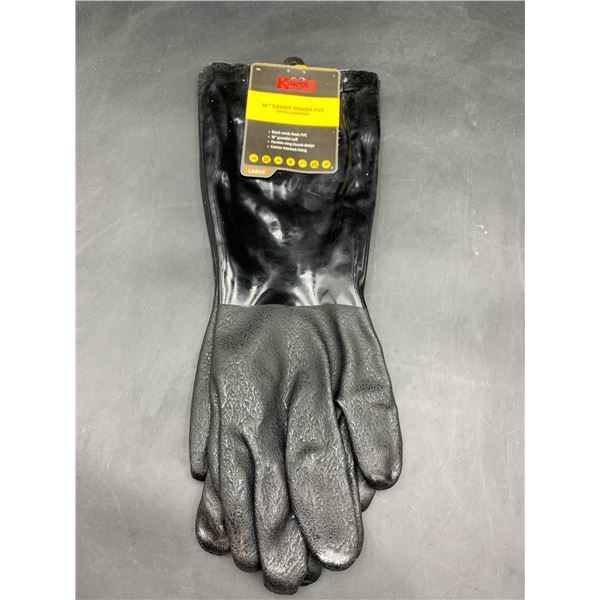 18in Sandy Finish PVC Gloves