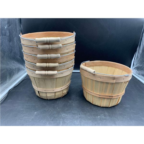 Lot of Wooden Apple Buckets
